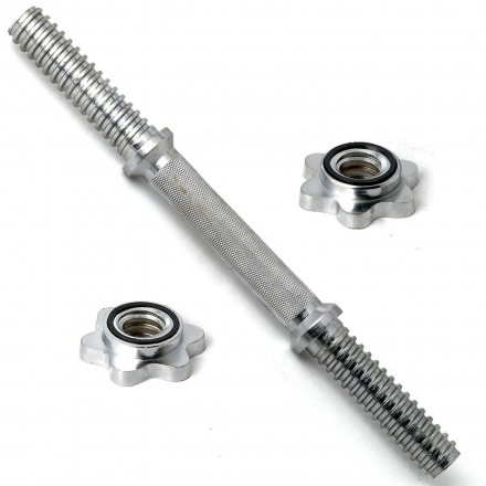 Гриф гантельный (хромированный) 400 мм / диаметр 26 мм, фото 1