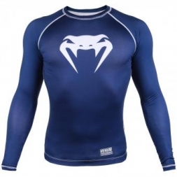 Рашгард Venum Contender 3.0 Navy Blue/White L/S, фото 1