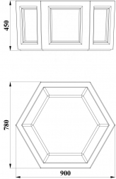 МФ 6.09 Вазон шестигранный, фото 2 МФ 6.09 Вазон шестигранный, фото 2