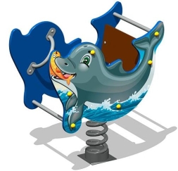 Качалка на пружине Дельфин У1 КЧ063 для детской площадки Качалка на пружине Дельфин У1 КЧ063 для детской площадки