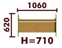 Скамейка детская Лягушка 26016 для игровой площадки, фото 4