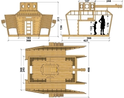 Игровой комплекс TORUDA WOOD Танк, фото 4