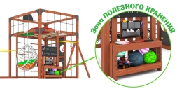 Детская игровая площадка Савушка КУБ–6 (Махагон) с подушками и качелями «Кокон» , фото 10