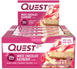Батончик Quest Nutrition Quest Protein Bar Raspberry & White Chocolate (Малина в белом шоколаде), 12 шт, фото 1 Батончик Quest Nutrition Quest Protein Bar Raspberry & White Chocolate (Малина в белом шоколаде), 12 шт, фото 1
