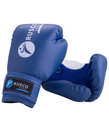 Перчатки боксерские детские, 4oz, к/з, синий, фото 1