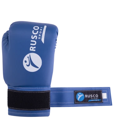 Перчатки боксерские детские, 4oz, к/з, синий, фото 4