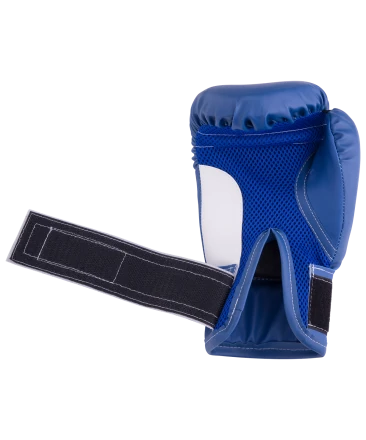 Перчатки боксерские детские, 4oz, к/з, синий, фото 5