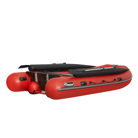 Моторная лодка ПВХ Фрегат 390 FM Jet/L/S (ФМ Джет/Л/С) с фальшбортом Красный, фото 3