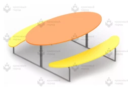 Стол со скамьями «Луна» Стол со скамьями «Луна»