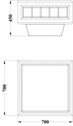 МФ 6.10 Вазон квадратный, фото 2 МФ 6.10 Вазон квадратный, фото 2