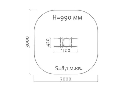Качалка на пружине Конь 04048 для детской площадки, фото 3