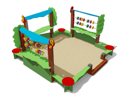 Песочница ВСТ 5659 со счетами для детской площадки, фото 3 Песочница ВСТ 5659 со счетами для детской площадки, фото 3