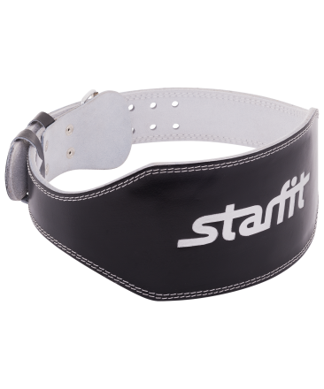 Пояс атлетический SU-303 6 дюймов, кожа, черный, фото 1