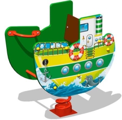 Качалка на пружине Пароходик У1 КЧ066 для детской площадки Качалка на пружине Пароходик У1 КЧ066 для детской площадки