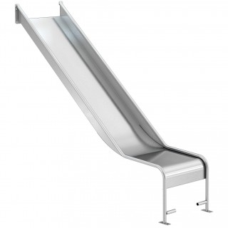 Горка открытая из нержавеющей стали с высотой спуска 1200 мм, цвет нержавеющая сталь – ГПО1200НКГ, фото 1