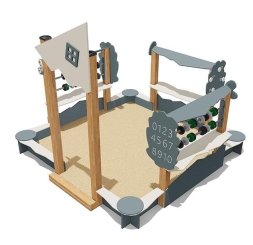 Песочница ВСТ 5658 со спойлерами и счетами для детской площадки, фото 3 Песочница ВСТ 5658 со спойлерами и счетами для детской площадки, фото 3