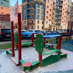 Песочница ВСТ 5658 со спойлерами и счетами для детской площадки, фото 5 Песочница ВСТ 5658 со спойлерами и счетами для детской площадки, фото 5