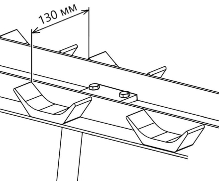 Стойка для хранения 9-ти пар гантелей Aerofit AFDBR9, фото 2