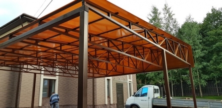 Односкатный навес для дачи, фото 1