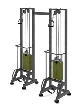 Тренажер блочный реабилитационный сдвоенный (аналог МТБ) стеки по 60 кг   ТРБ-2р-60 , фото 1