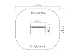 Скамейка детская Морская звезда 26013 для игровой площадки, фото 4