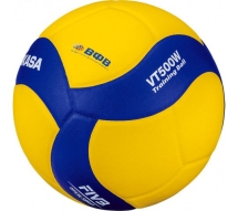 Мяч вол. утяж. &quot;MIKASA VT500W&quot;, р 5, синт.кожа, вес 500г, клееный, сине-желтый
