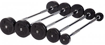 Набор прямых штанг PROFI-FIT, 10-30 кг, шаг 5 кг. (компл. 5шт), фото 1