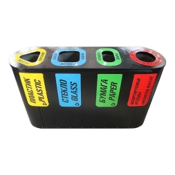 Урна для раздельного сбора мусора Город 4, 4 секции (4х26л)