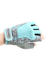 Перчатки для фитнеса женские замш серо-голубые  X10 Перчатки для фитнеса женские замш серо-голубые  X10