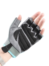 Перчатки для фитнеса женские замш серо-голубые  X10 Перчатки для фитнеса женские замш серо-голубые  X10