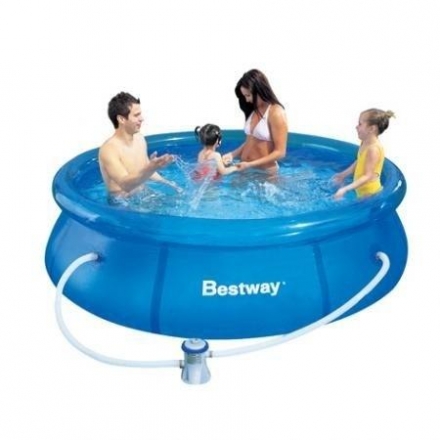 Bestway 57100 Бассейн Fast Set с надувным бортом 244*66см Fast Set Pool Set, фото 1