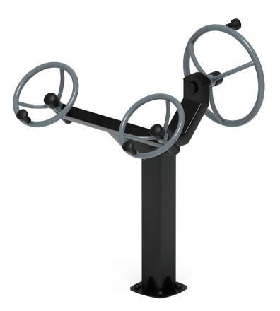 Рули (положение сидя) серый - Уличный тренажер - СТ 104-13, фото 4