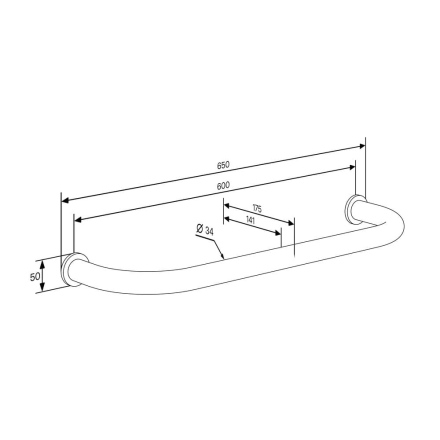 Перекладина шведской стенки и рукохода FLY 600, белая, фото 7