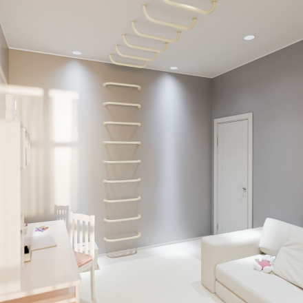 Перекладина шведской стенки и рукохода FLY 600, белая, фото 4