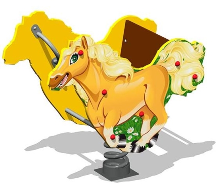 Качалка на пружине Лошадка У1 КЧ078 для детской площадки, фото 1