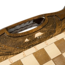 Шахматы + нарды резные c Араратом 50 с ручкой, Haleyan