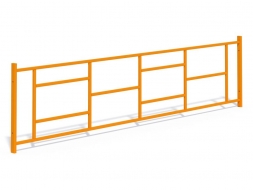 МФ 7.084 Ограждение металлическое прямое 2,5 м. в сборе, фото 1 МФ 7.084 Ограждение металлическое прямое 2,5 м. в сборе, фото 1