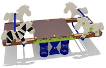 Качели-балансир двойные на пружинах 04660 для детской площадки Качели-балансир двойные на пружинах 04660 для детской площадки