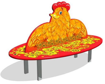 Скамейка детская Курочка Ряба СП088 для игровой площадки, фото 1