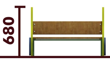 Скамейка детская Машинка 26010 для игровой площадки, фото 3