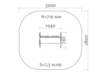 Скамейка детская Рыбка 26009.21 для игровой площадки, фото 4