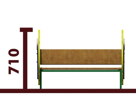 Скамейка детская Рыбка 26009.21 для игровой площадки, фото 3