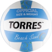 Мяч волейбольный любительский для пляжного волейбола "TORRES Beach Sand Blue", размер 5