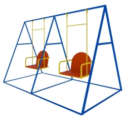Детские качели К-4 CКИ 006 для уличной площадки, фото 2 Детские качели К-4 CКИ 006 для уличной площадки, фото 2