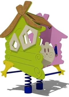 Качалка на пружине Избушка 2-х местная 04046 для детской площадки, фото 1