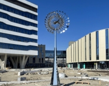 Скульптура из нержавеющей стали Пульсар Стандартный размер, трубчатое основание из нержавеющей стали