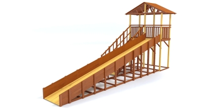 Зимняя горка Савушка Зима 8/1 Махагон/сосна, фото 1