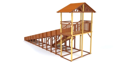 Зимняя горка Савушка Зима 8/1 Махагон/сосна, фото 4