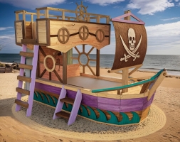 Двухъярусная кровать TORUDA WOOD Пиратский корабль Морской король, фото 1