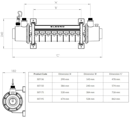 Теплообменник Elecro SST-95 95 кВт, фото 4